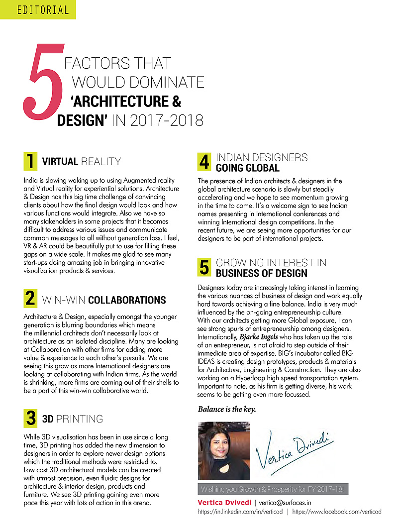 Designers today are increasingly taking interest in learning the various nuances of business of design and work equally hard towards achieving a fine balance. India is very much influenced by the on-going entrepreneurship culture.
